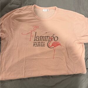 Onia Peach Flamingo Graphic Tee